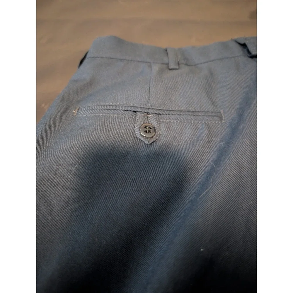 Defense Logistics Agency Dress Pants Men's 33 Blue Wool Blend Twill Flat Front